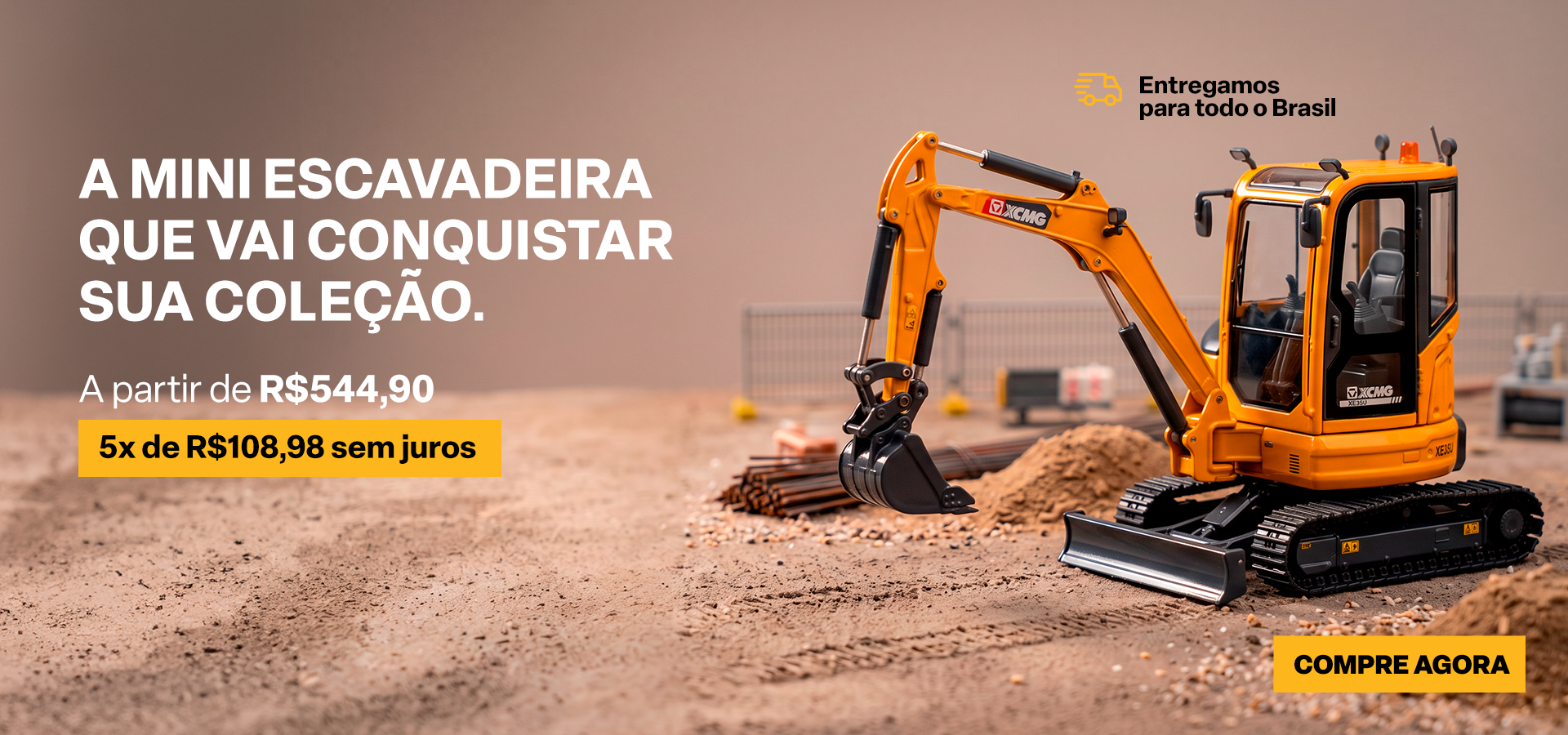 A Mini Escavadeira que vai conquistar sua coleção