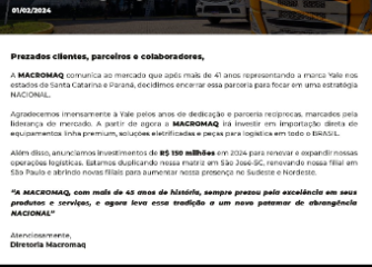 Macromaq Encerra Parceria de 41 Anos com Yale nos Estados de Santa Catarina e Paraná